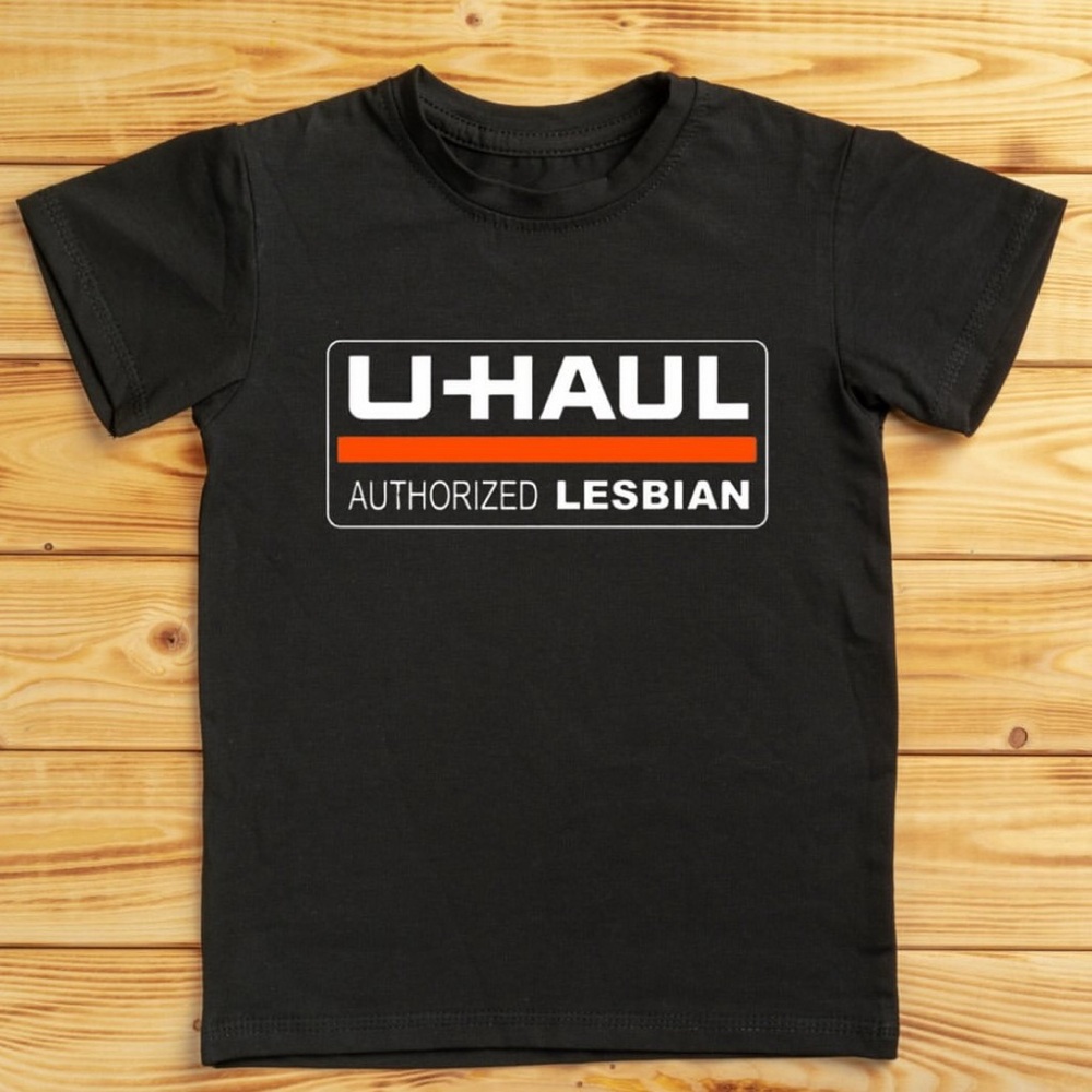 Uhaul Authorized Lesbian LGBT Funny Unisex Short Sleeve T-shirt